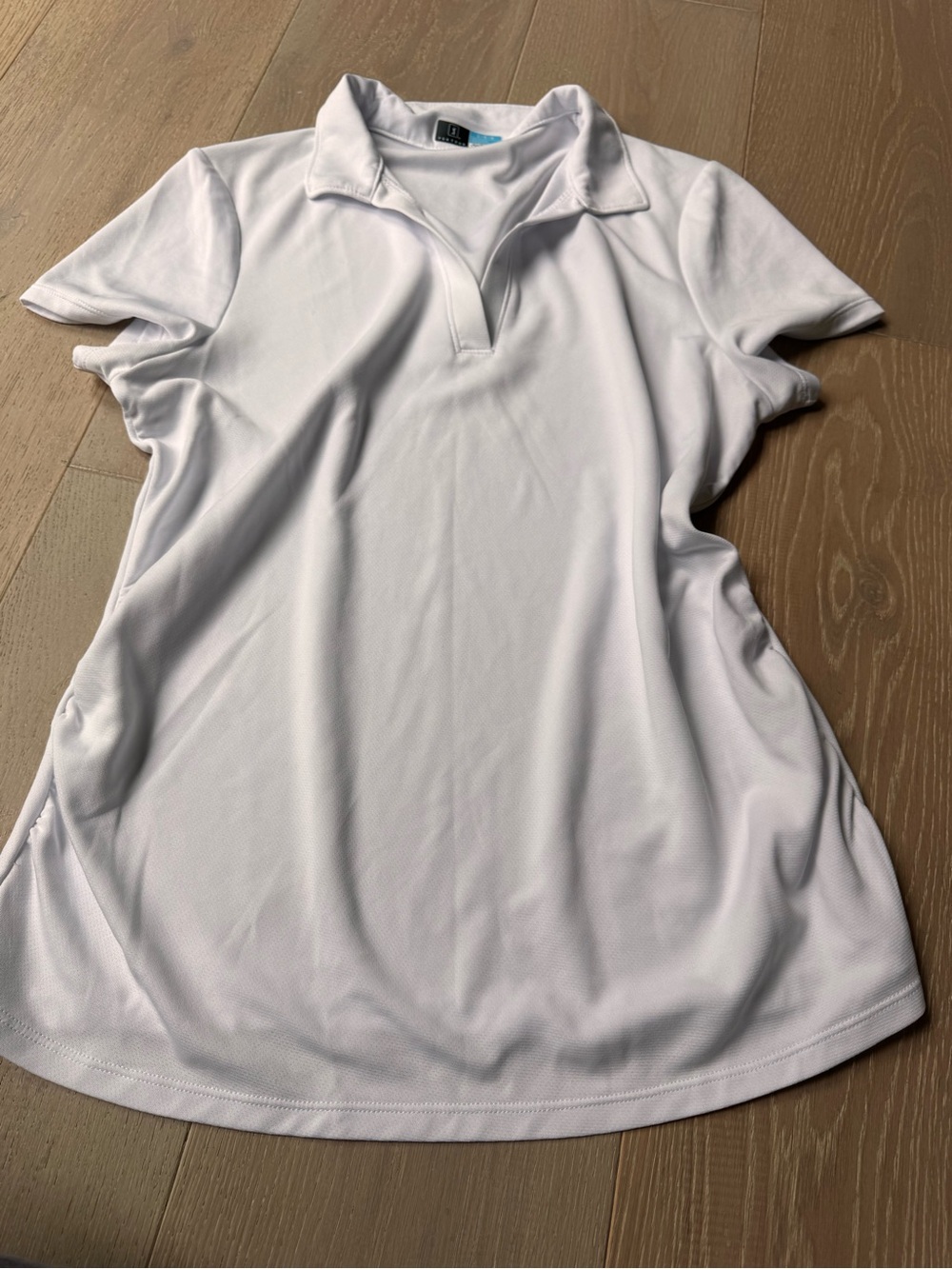 PGA Tour White Short-Sleeve Polo-Style Active Top